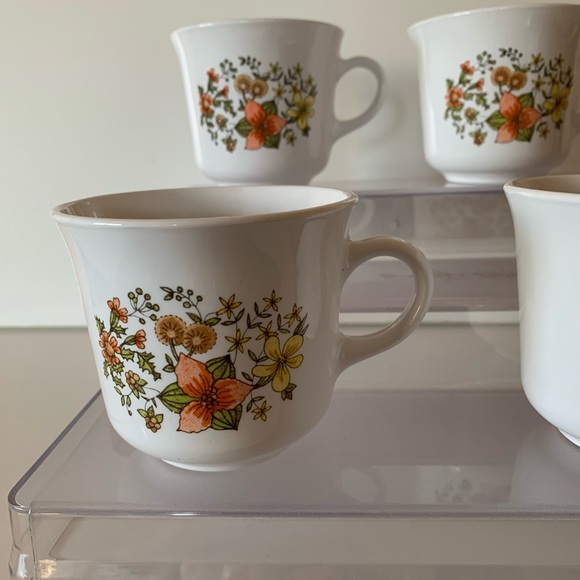 Vintage 1970's Corning Corelle "Indian Summer" Pattern Coffee Mugs Set of 4 - Picture 4 of 9
